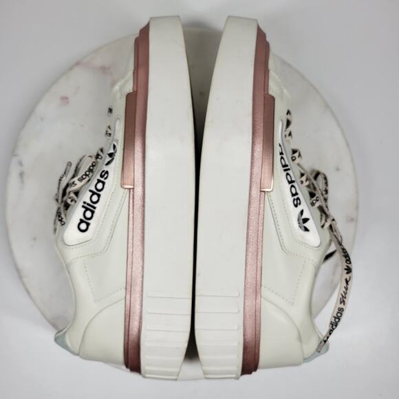 Adidas HyperSleek Womens 10 Off White Copper Metallic Platform Sneaker Shoe - Picture 6 of 16